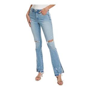 BLANKNYC Women’s “No Thanks” Sz 31 light wash distressed slit hem je…